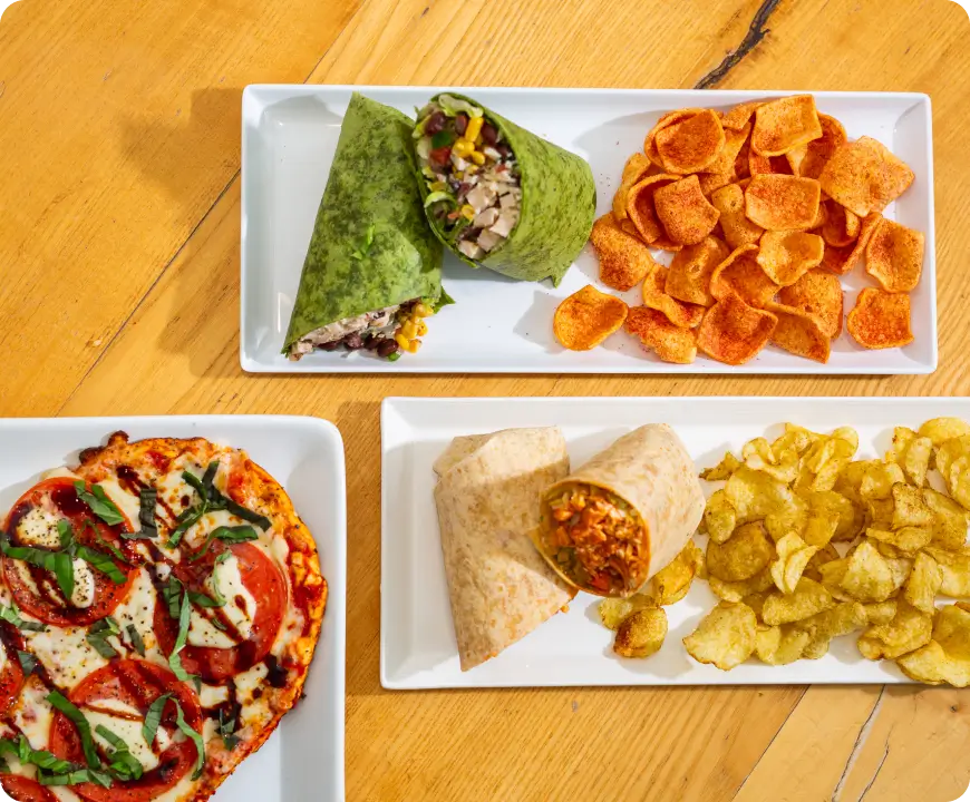 A variety of food served at the O’Hare Café.